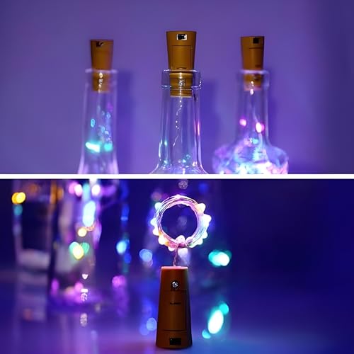Oblivion Wine Bottle Cork String Light - 2M Cable Length Copper Wire Multicolor, Battery Operated, Decorative Fairy LED Strings Lights for Home Decoration, New Year, Indoor & Outdoor Decoration (1pc) - Image 3