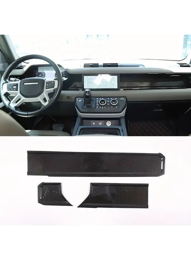 Dashboard Center Control Panel Carbon Fiber Modification Decorative Paste For Land Rover Defender LHD 2020 2024 2025 - Image 1