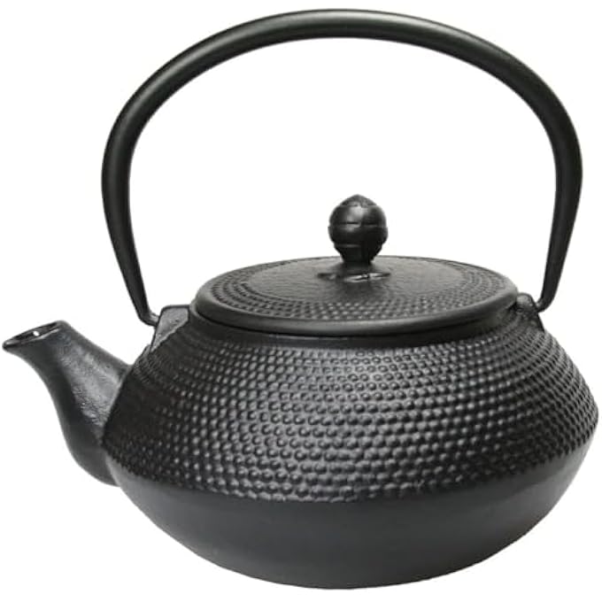ريحني إبريق شاي هيت من الحديد الزهر سعة 8 لتر، أسود - Image 1