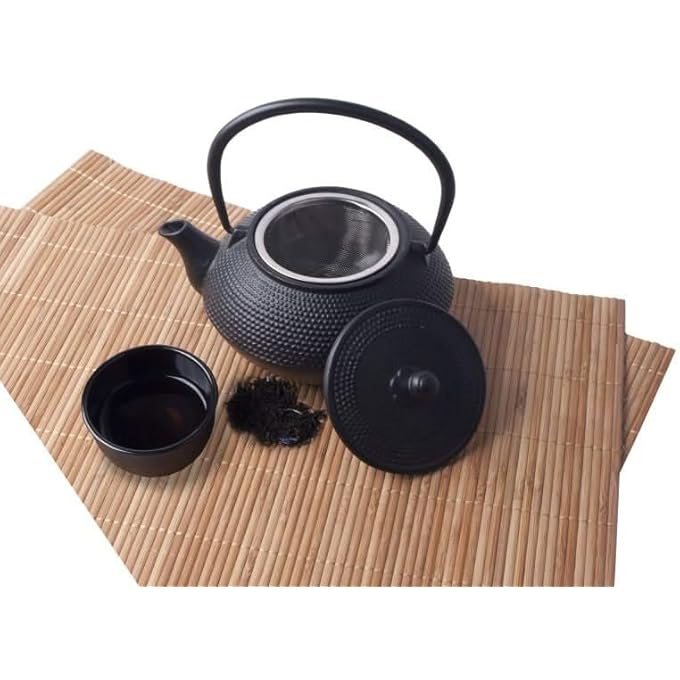 ريحني إبريق شاي هيت من الحديد الزهر سعة 8 لتر، أسود - Image 3