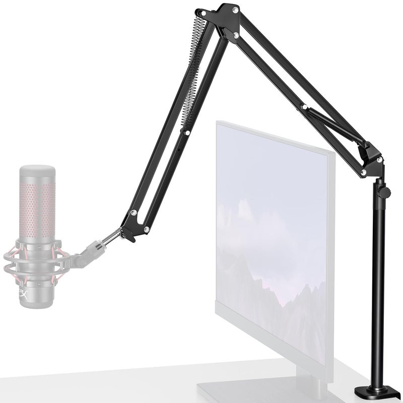 InnoGear Desk Mic Stand, 360Â° Rotatable Overhead Mic Boom Arm Microphone Stands High Riser for Blue Yeti Snowball HyperX QuadCast SoloCast Fifine Shure SM7B and Other Mics - Image 1