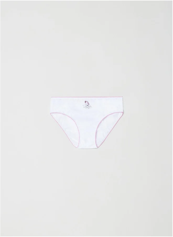 او في اس OVS Girls Briefs - White