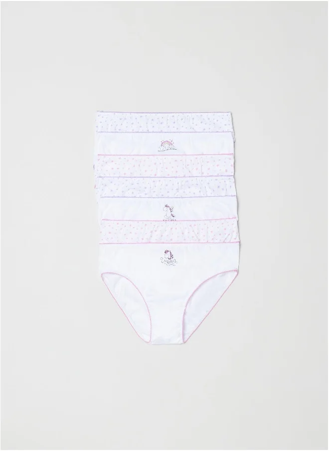 او في اس OVS Girls Briefs - White