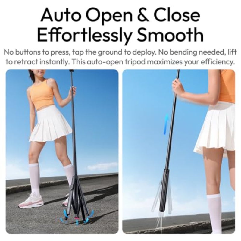 SK21 Magnetic Phone Tripod, Auto Open Close Selfie Stick - Image 2
