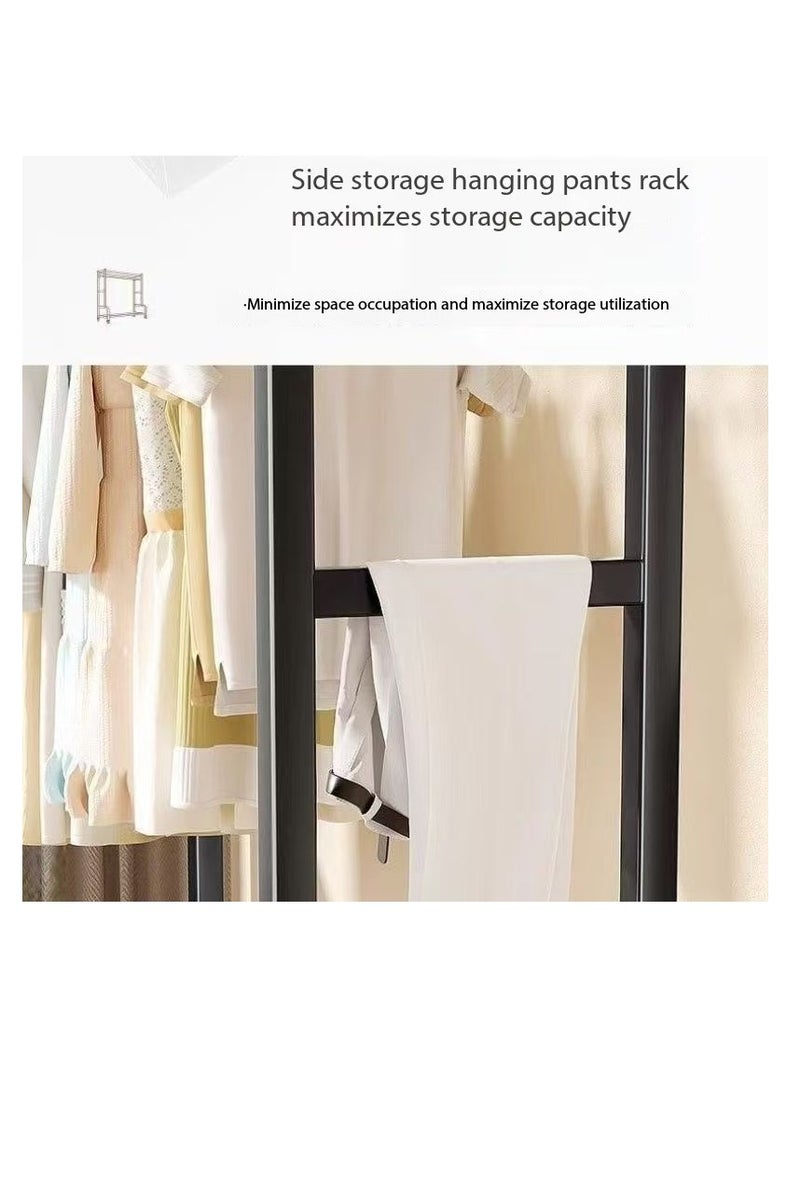 Clothes Rack Garment Hanging Rack Metal Clothes Hanger Organizer with Wheels Clothes Hanging Shelving Heavy-duty Clothes Rack Freestanding Clothes Rail for Living Room, Bedroom, Clothes Room（White） - Image 4