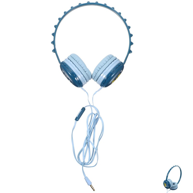 Dinosaur Cartoon Wired Headphones with Microphone Lightweight Green for School and Gaming - Image 2