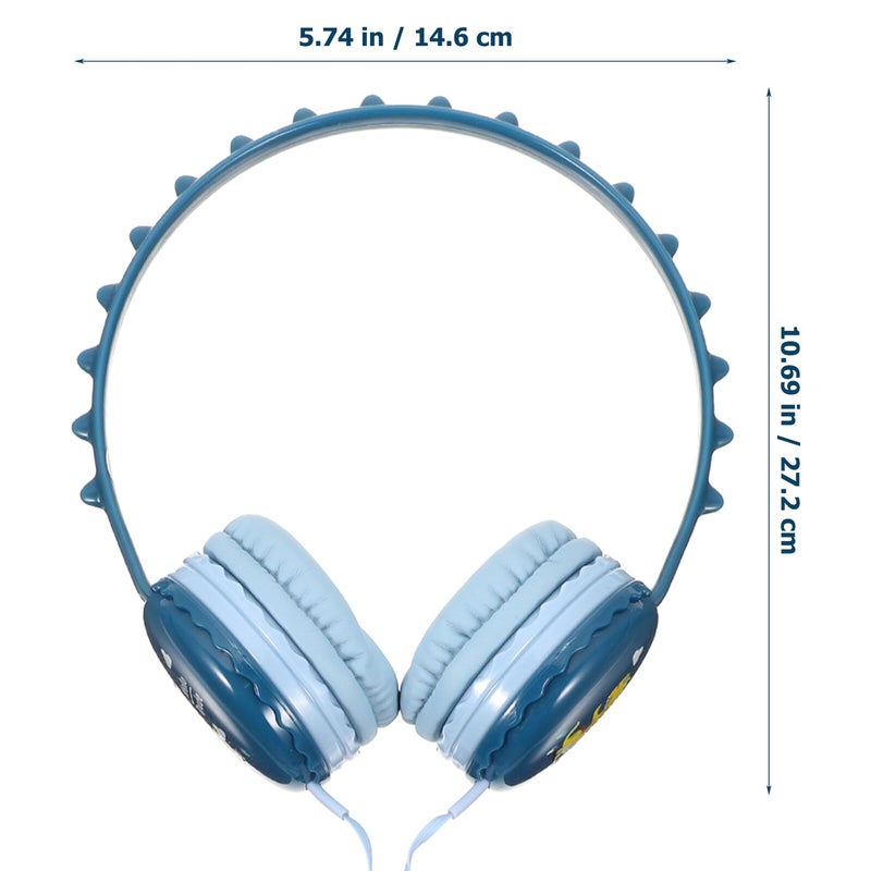 Dinosaur Cartoon Wired Headphones with Microphone Lightweight Green for School and Gaming - Image 3