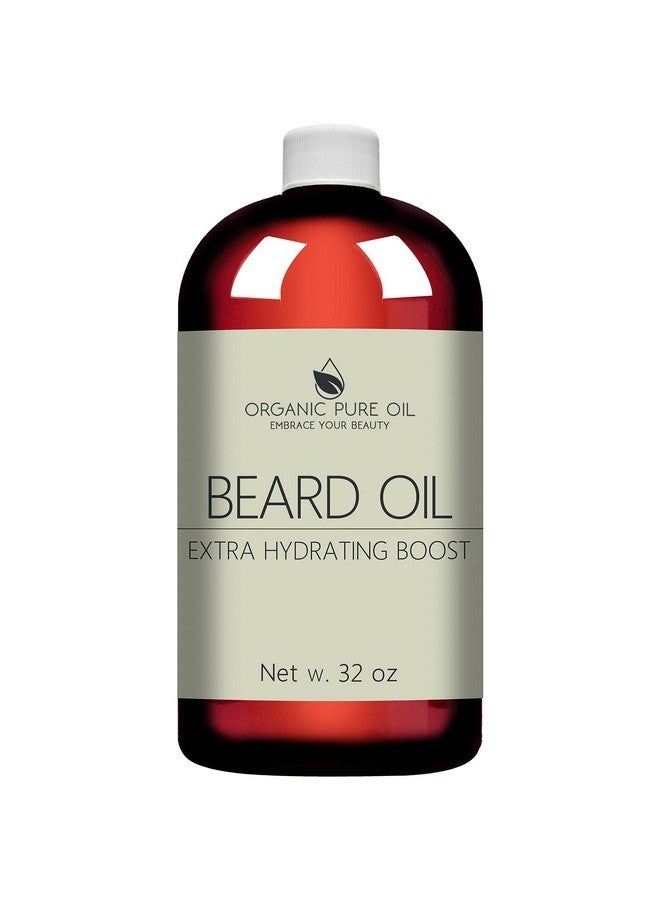 OPO Unscented Beard Oil - Natural, Non-GMO, Facial Hair Hydrating & Conditioning Oil Blend - 32 oz - Bulk Sized, Promoting Growth and Silky Smooth Hair - Jojoba, Argan & More - Image 1