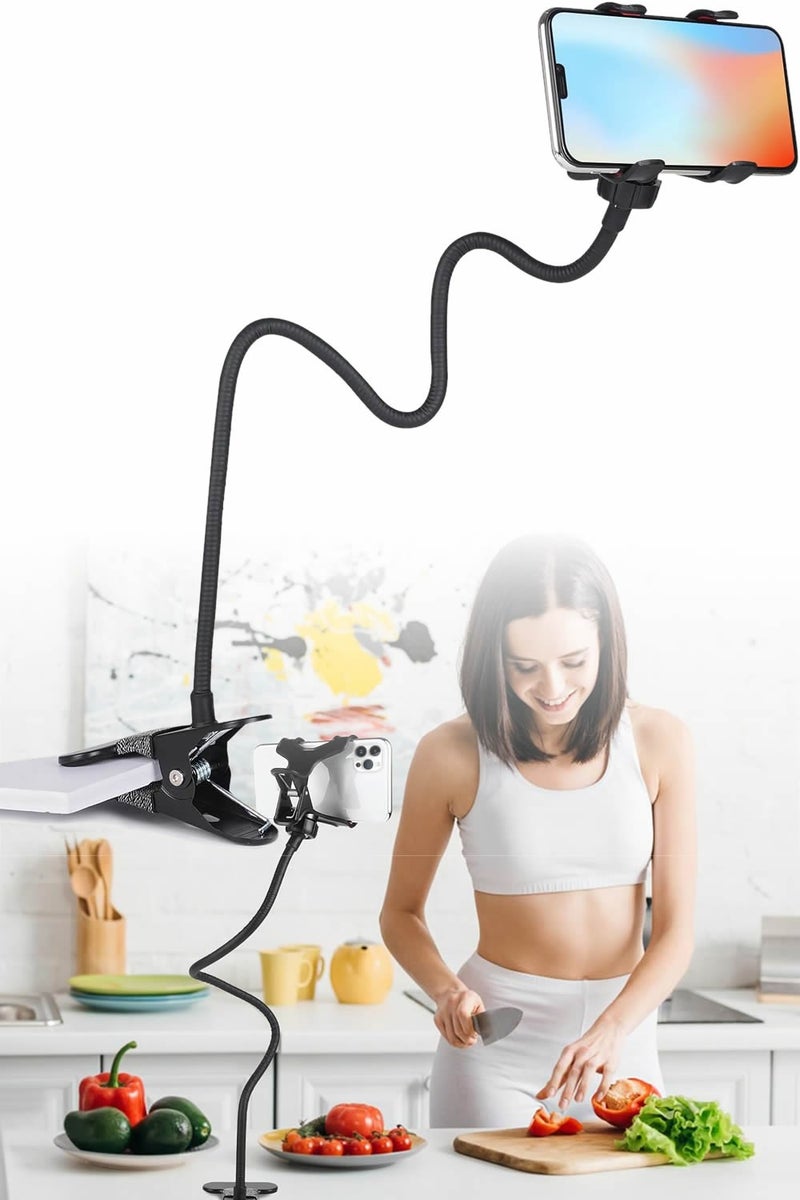 2PCS Flexible Lazy Hang Neck Phone Support, 360 Degree Rotation Flexible Multi-Function Mobile Phone Holder Support All Mobiles - Image 1