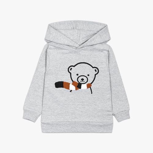 ARIEL Kids Cotton Fleece Full Sleeve Hoodie Sweatshirt & Sweatpant Clothing Set for Boys and Girls (SCARF-MEL_3-4 years) - Image 5