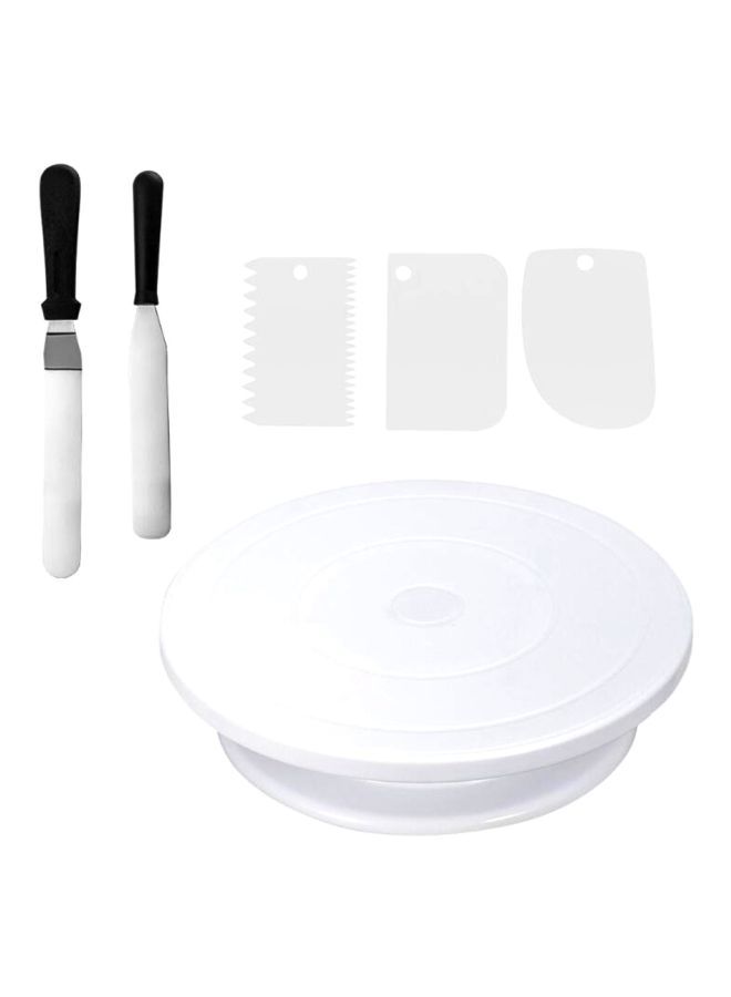 NIBEMINENT 6-Piece Baking Tool Kit White/Black/Silver