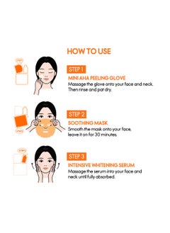 ELLE ELLE Radiance Kit – 3-Step Peeling & Whitening Treatment with AHA Peeling Glove, Soothing Mask, and Intensive Whitening Serum - Brightening, Exfoliating, Hydrating, Anti-Aging – For All Skin Types,  Pack of 4  - Image 5