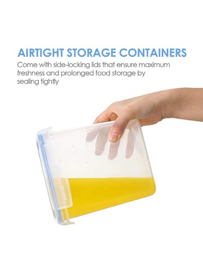 Airtight Food Storage Containers | 14pcs Airtight Stackable Plastic Kitchen Containers u0026 Storage Set With Labels u0026 Marker | BPA Free Dishwasher, Microwave u0026 Freezer Safe - Image 3