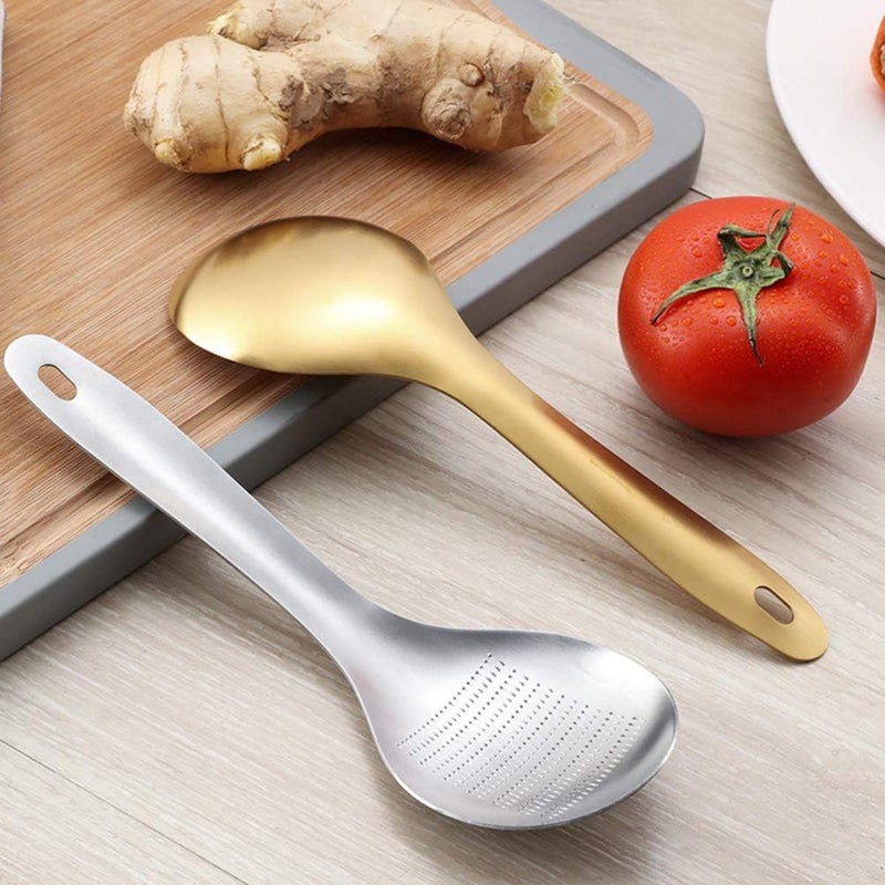 comfrt 2 Pack Ginger Crusher Garlic Press Mincer Spoon Shape Stainless Steel Hand Dicer Crushing Tool Peeler Squeezer for Nuts Seeds - Image 2