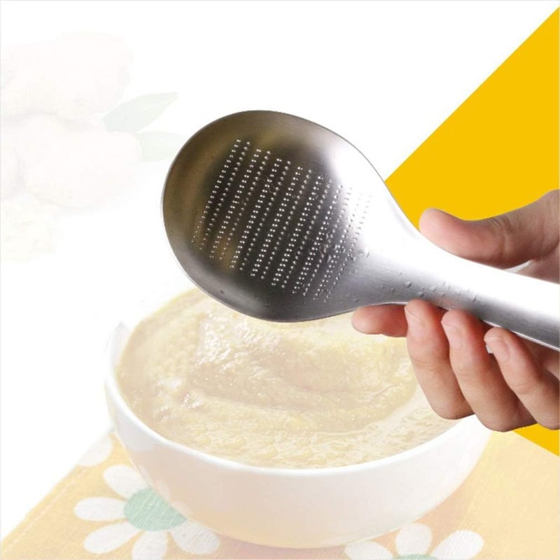 comfrt 2 Pack Ginger Crusher Garlic Press Mincer Spoon Shape Stainless Steel Hand Dicer Crushing Tool Peeler Squeezer for Nuts Seeds - Image 5