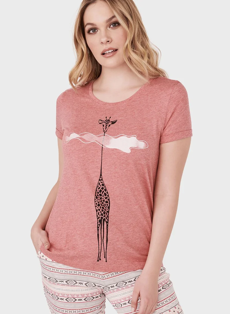 La Vie en Rose Graphic Printed T-Shirt