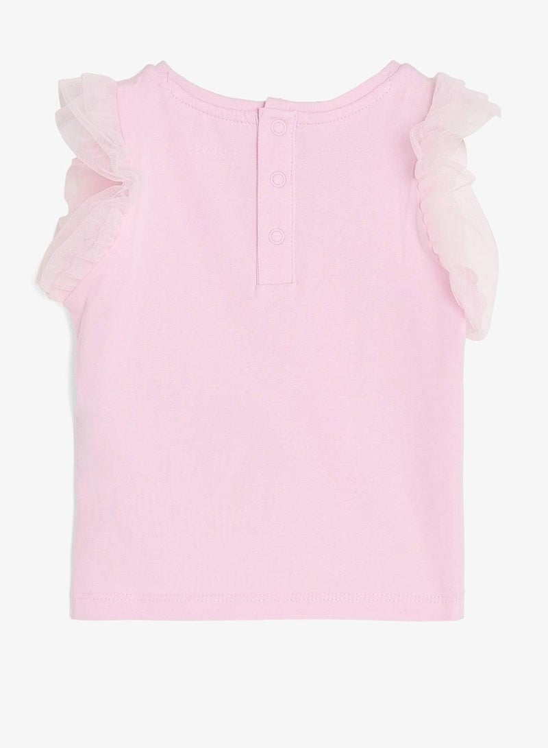GUESS Infant Logo Crew Neck T-Shirt - Image 3