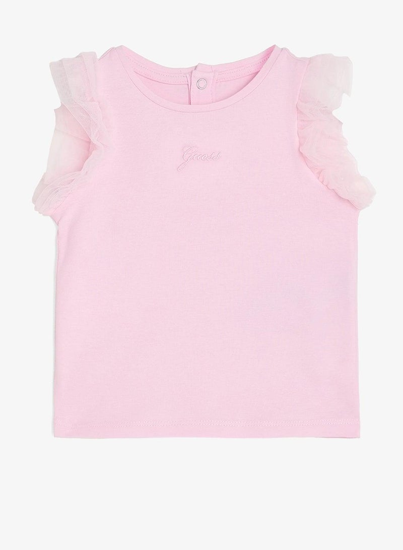 GUESS Infant Logo Crew Neck T-Shirt - Image 4