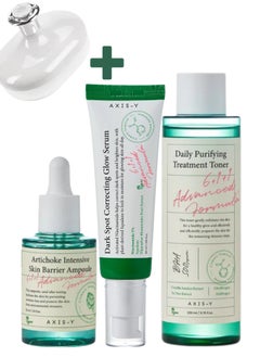 Revitalize and Radiate Trio Set - Complete Skincare Routine with Balancing Toner, Barrier Repair Ampoule, and Brightening Glow Serum (280ml)