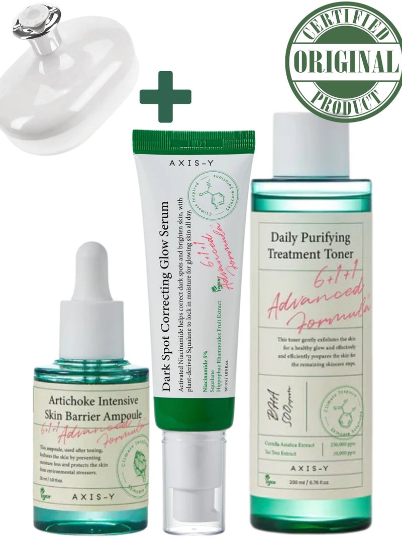 AXIS-Y - Revitalize and Radiate Trio Set - Complete Skincare Routine with Balancing Toner, Barrier Repair Ampoule, and Brightening Glow Serum (280ml) - Image 1