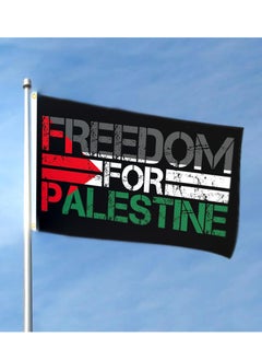 Palestinian National Flag Extra Super Large Size 120x180 cm Thick Polyester, Fade Resistant , Fine Workmanship and High Gloss , Palestinian National Flags with 120x180 cm , Don't Include Flagstick