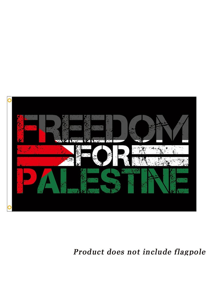 Furtey - Palestinian National Flag Extra Super Large Size 120x180 cm Thick Polyester, Fade Resistant , Fine Workmanship and High Gloss , Palestinian National Flags with 120x180 cm , Don't Include Flagstick - Image 1