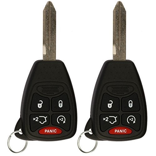 KeylessOption 2X KeylessOption Key Fob Replacement for 2006 2007 2008 2009 2010 2011 2012 2013 2014 Chrysler 200 Aspen Dodge Durango Jeep Cherokee Commander Remote, 5-Button OHT692427AA, Self Programming - Image 3