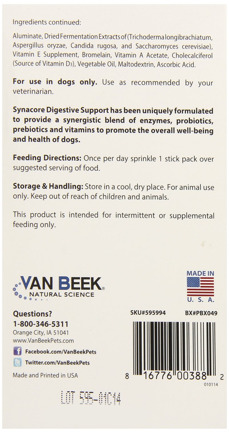 VAN BEEK Synacore Digestive Support for Dogs, 30-Pack - Image 3