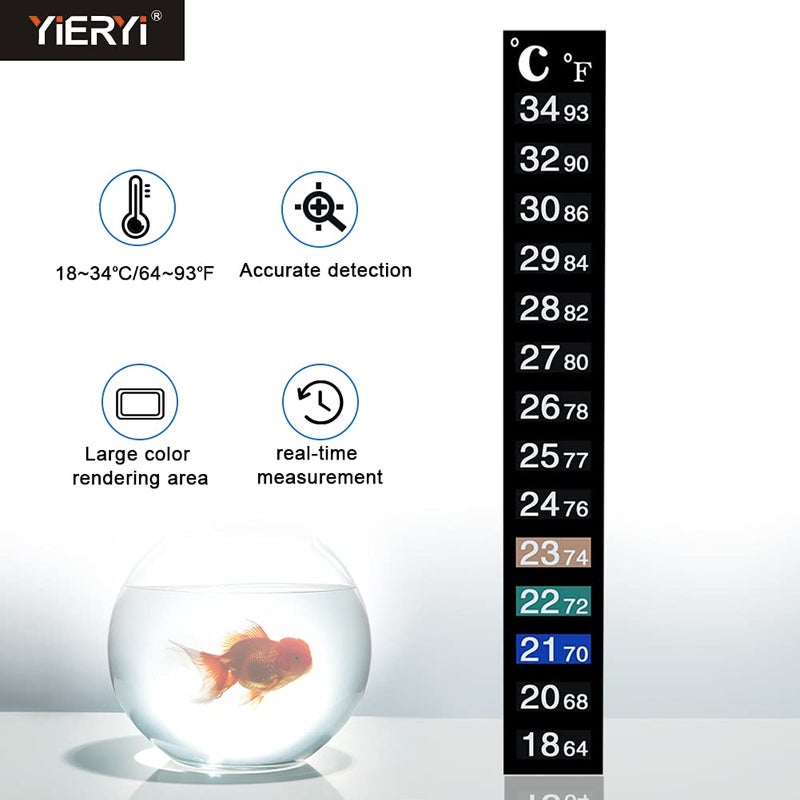 VAYINATO Aquarium Thermometer Sticker Fish Tank Temperature Strip, 2 Pcs - Image 3