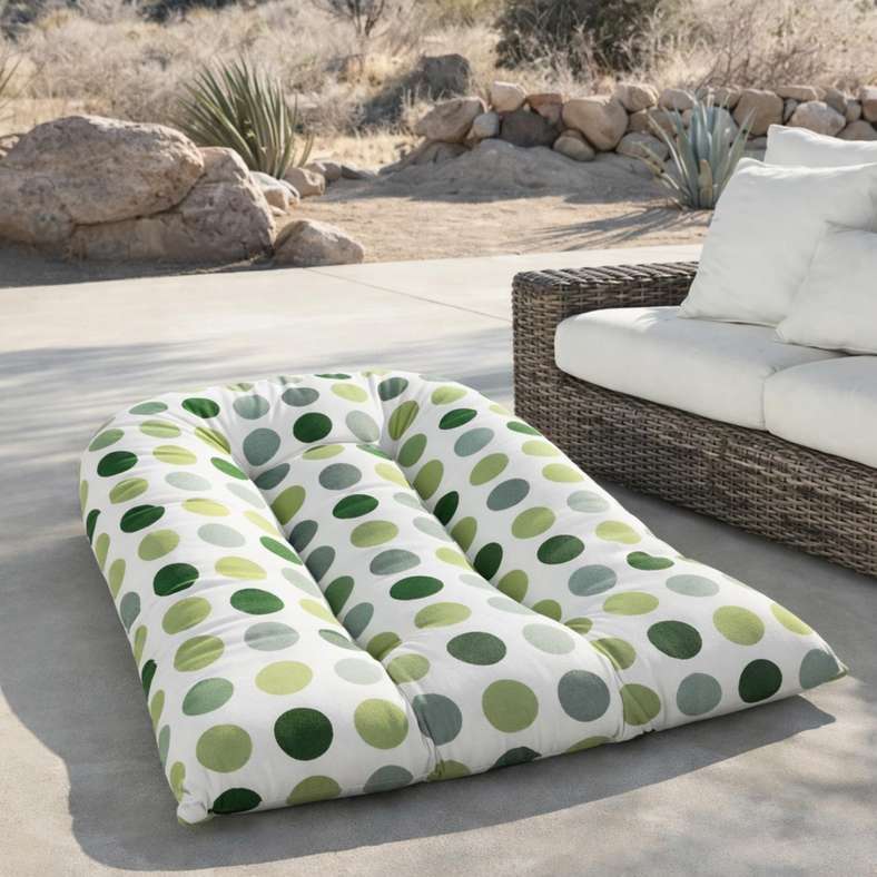 Pan Home Green Dot Pattern Outdoor Cushion for Adults - Image 1