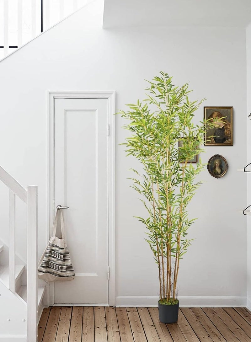 Generic 150cm Artificial Bamboo Tree,Realistic Fake Plant Decorative Artificial Plants with Adjustable Leaves & Black Pot,for Home, Office, Living Room, Balcony  - Image 4