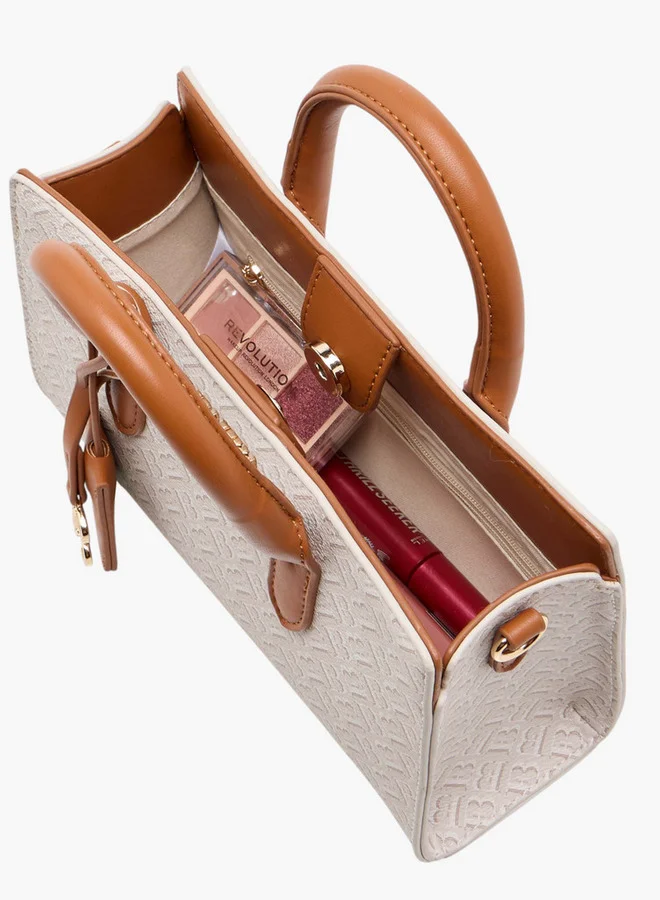 فلورا بيلا من شو إكسبرس Women's Monogram Embossed Tote Bag with Detachable Shoulder Strap