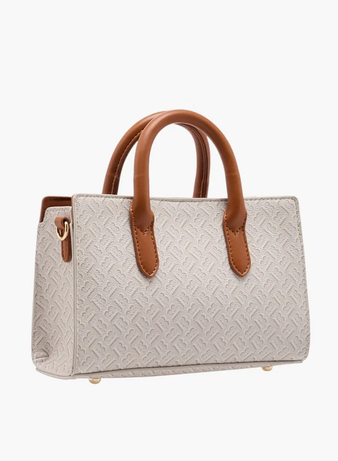 فلورا بيلا من شو إكسبرس Women's Monogram Embossed Tote Bag with Detachable Shoulder Strap