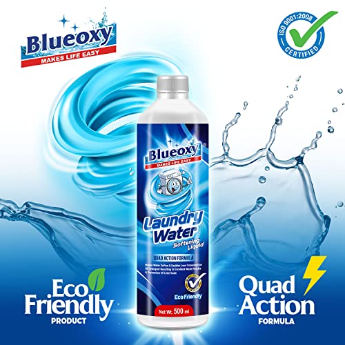 BLUEOXY Laundry Water Softener Liquid | Water Softener Liquid for Washing Machine | Washing Machine Water Softener | Ecological Formulation | 500 ML | QTY 2 - Image 2
