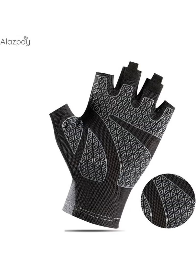 Generic Anti-Sweat Half Finger Yoga Fitness Cycling Outdoor Sports Gloves - Image 4