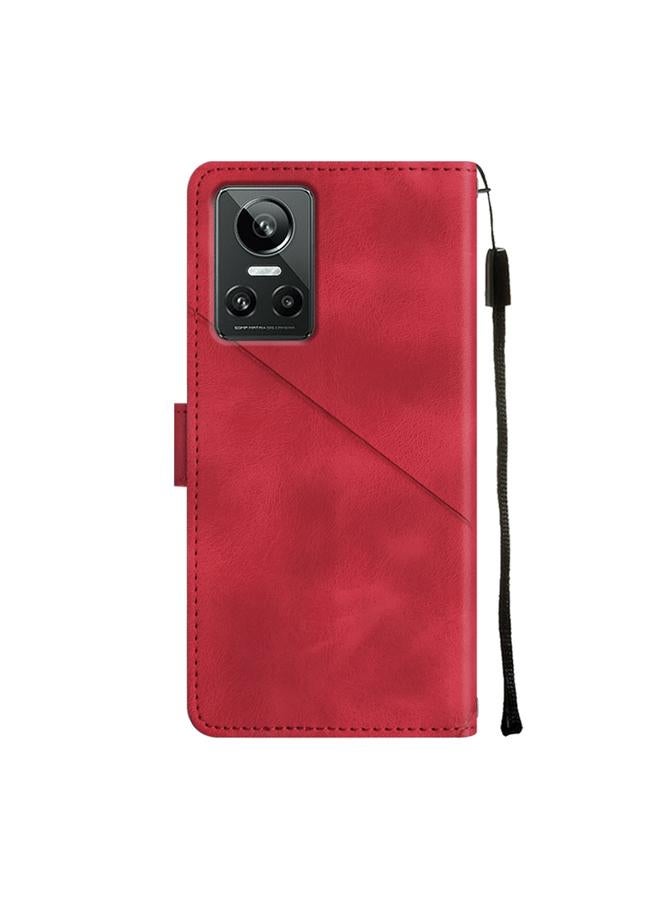 اس-توب جراب هاتف Realme GT Neo3 مصنوع من الجلد المنقوش بملمس الجلد - Image 3