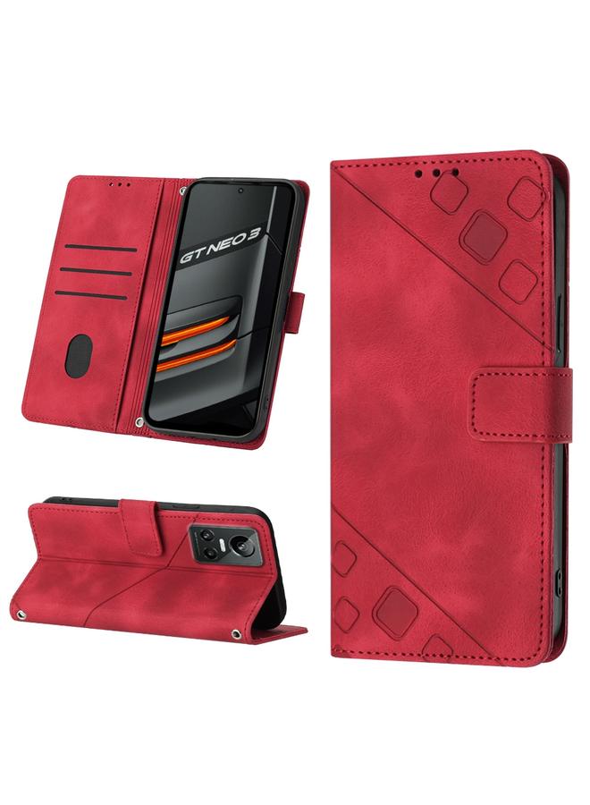 اس-توب جراب هاتف Realme GT Neo3 مصنوع من الجلد المنقوش بملمس الجلد - Image 1