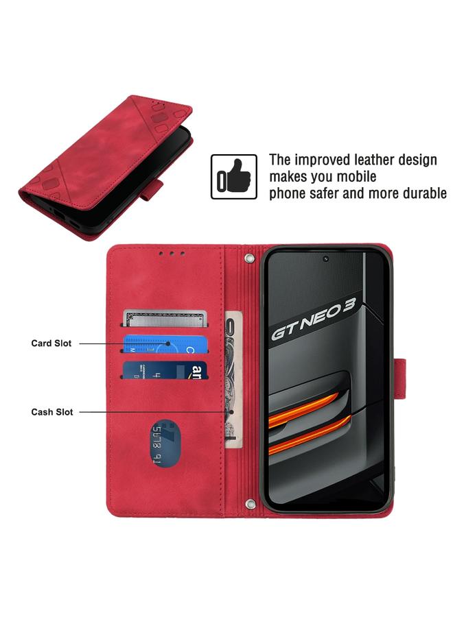 اس-توب جراب هاتف Realme GT Neo3 مصنوع من الجلد المنقوش بملمس الجلد - Image 4