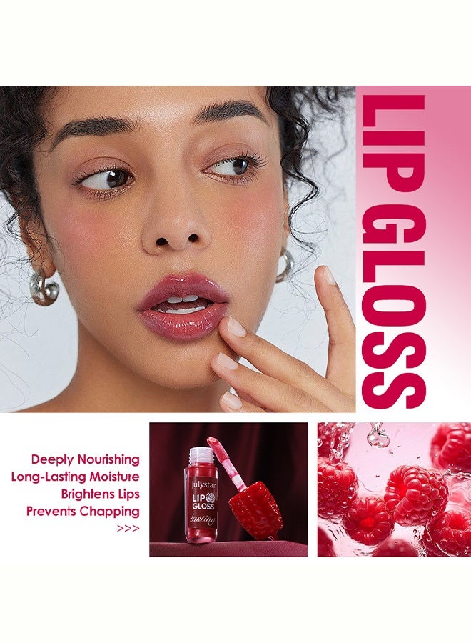 Julystar Lip Gloss lasting, Hydrating Non-sticky Glass Finish Liquid Lip Makeup for Daily Casual & Sweet Dating Looks, Universal for All Skin Tones,6ml - Image 2