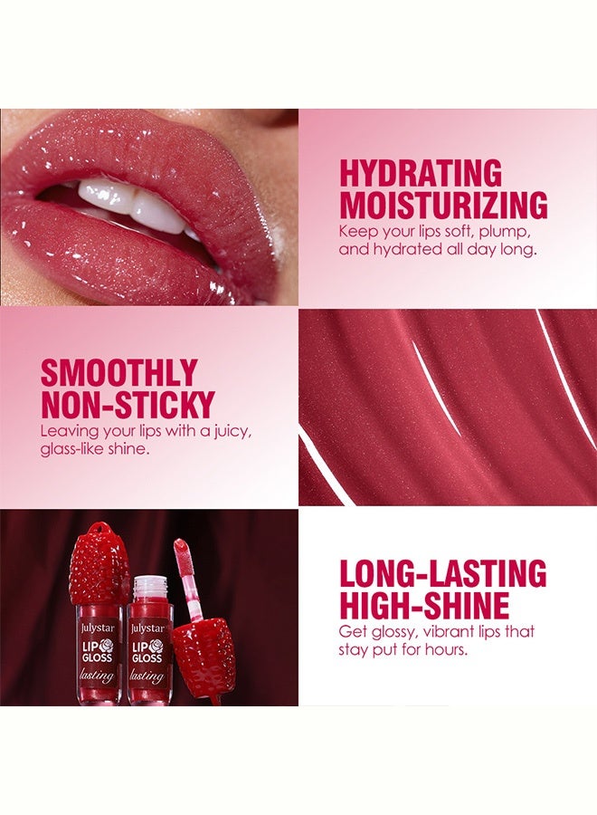 Julystar Lip Gloss lasting, Hydrating Non-sticky Glass Finish Liquid Lip Makeup for Daily Casual & Sweet Dating Looks, Universal for All Skin Tones,6ml - Image 5