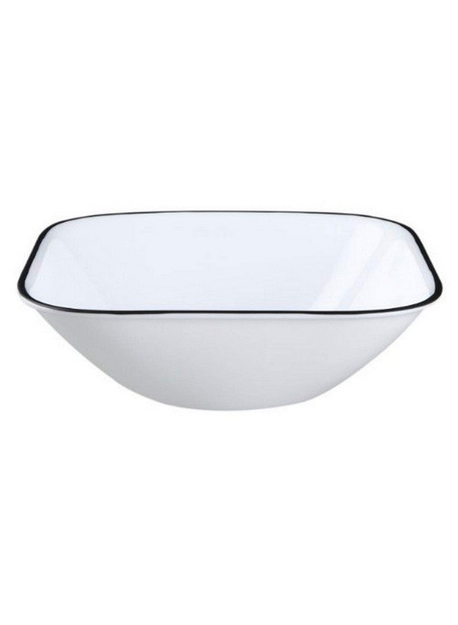 Corelle Vitrelle 6-Piece (22-Oz) Cereal Soup Bowls, Triple Layer Glass and Chip Resistant, Lightweight Square Dinnerware Bowl Set, Simple Lines - Image 1