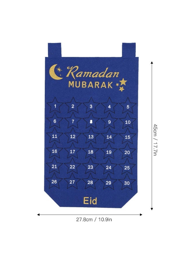 Fabric Ramadan Countdown Calendar, 30 Days Hanging Eid Mubarak Decoration - Image 4