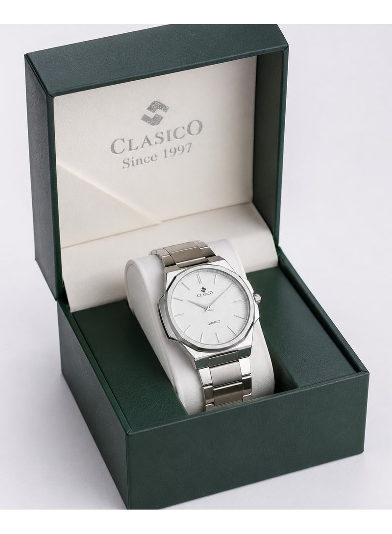 Clasico Aura Men's Premium Slim Quartz Watch - Stainless Steel Strap, Ultra-Thin Minimalist Watch For Mens - Image 4