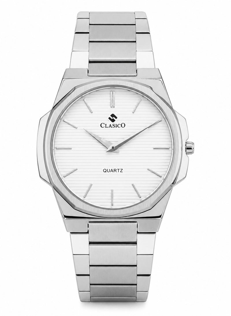 Clasico Aura Men's Premium Slim Quartz Watch - Stainless Steel Strap, Ultra-Thin Minimalist Watch For Mens - Image 1