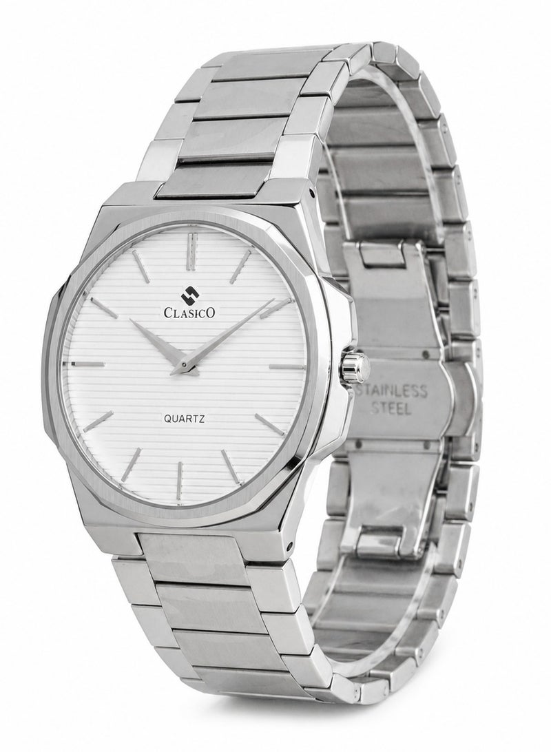 Clasico Aura Men's Premium Slim Quartz Watch - Stainless Steel Strap, Ultra-Thin Minimalist Watch For Mens - Image 2