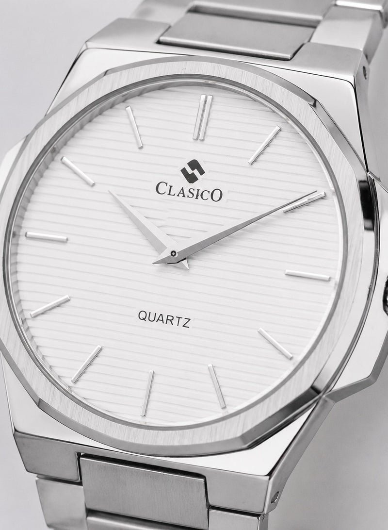 Clasico Aura Men's Premium Slim Quartz Watch - Stainless Steel Strap, Ultra-Thin Minimalist Watch For Mens - Image 3