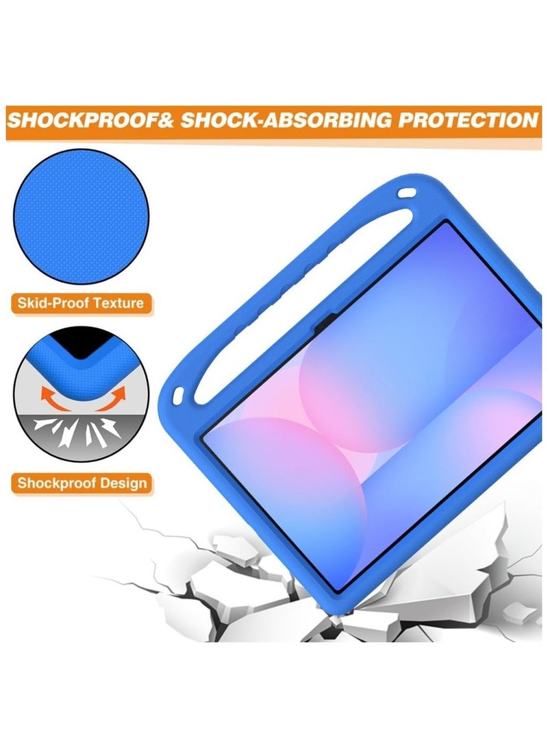VKL Kids Case for Samsung Galaxy Tab S10 FE Plus 13.1 inch 2025 Tablet [Kids Friendly] Durable Lightweight EVA Shockproof Portable Handle Stand Cover with Shoulder Strap (Blue) - Image 4