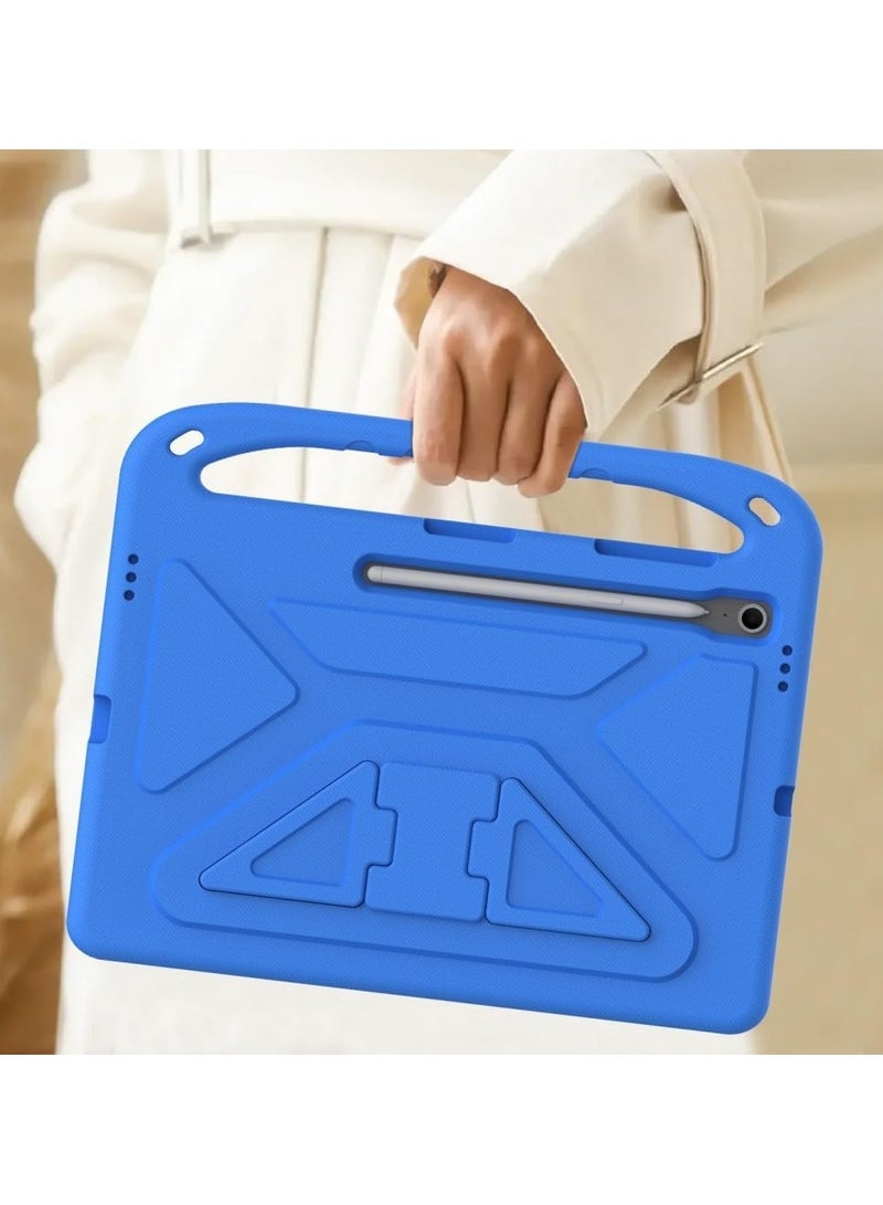 VKL Kids Case for Samsung Galaxy Tab S10 FE Plus 13.1 inch 2025 Tablet [Kids Friendly] Durable Lightweight EVA Shockproof Portable Handle Stand Cover with Shoulder Strap (Blue) - Image 5