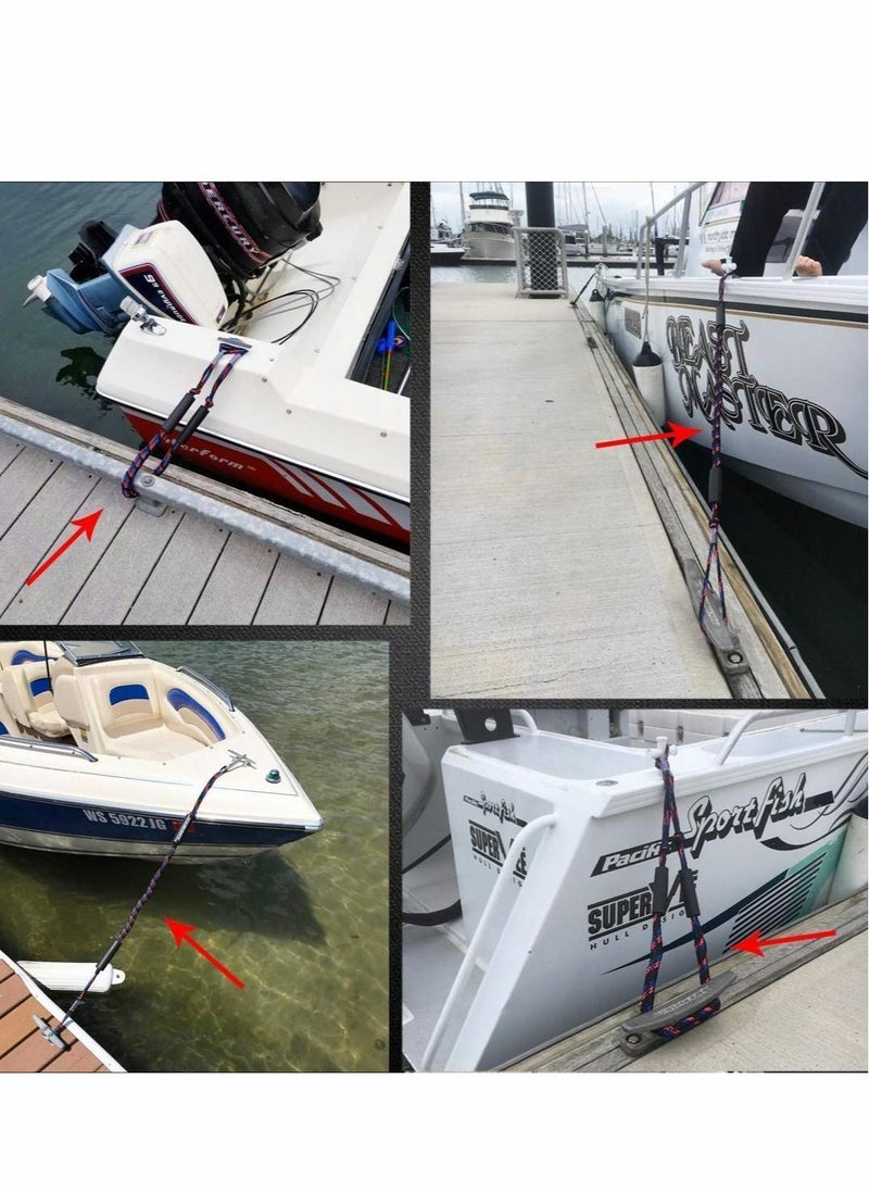 Excefore 2Pcs Boat Dock Line, Bungee Cords for Boats, Boating Gifts Men, Accessories, Pontoon Perfect Jet Ski, SeaDoo, Yamaha WaveRunner, Kayak, (4 Feet)  - Image 2
