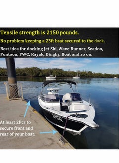 Excefore 2Pcs Boat Dock Line, Bungee Cords for Boats, Boating Gifts Men, Accessories, Pontoon Perfect Jet Ski, SeaDoo, Yamaha WaveRunner, Kayak, (4 Feet)  - Image 3